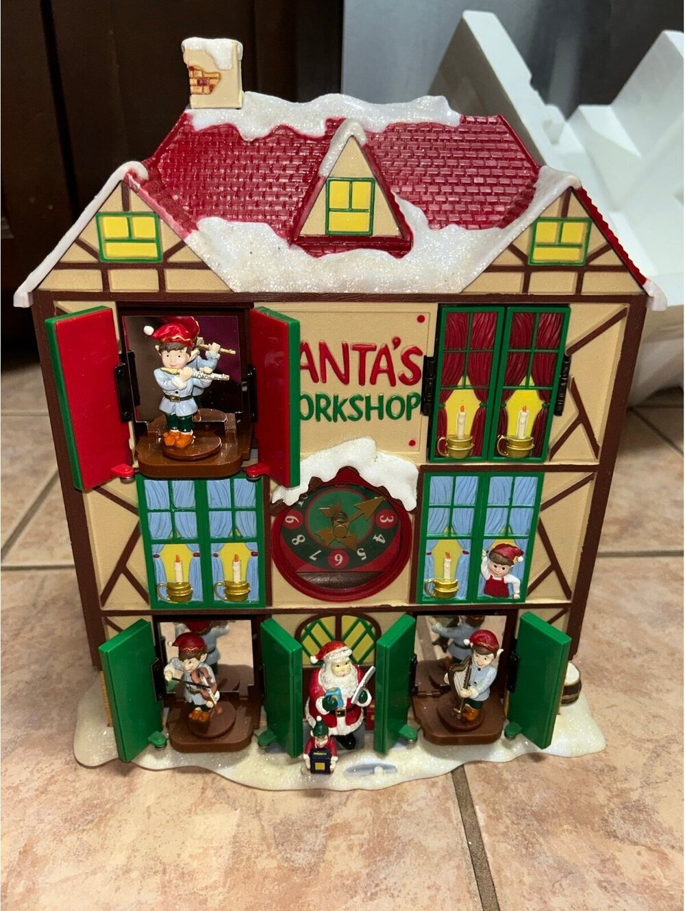 Vintage Mr. Christmas Symphony Surprise Santa’s Workshop Animated Musical
